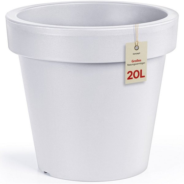 KONZEPT Blumentopf aus Kunststoff, in konischer Optik, 19L, Indoor, Leicht & Robust, Outdoor, UV- & witterungsbeständig, Ø 35 cm