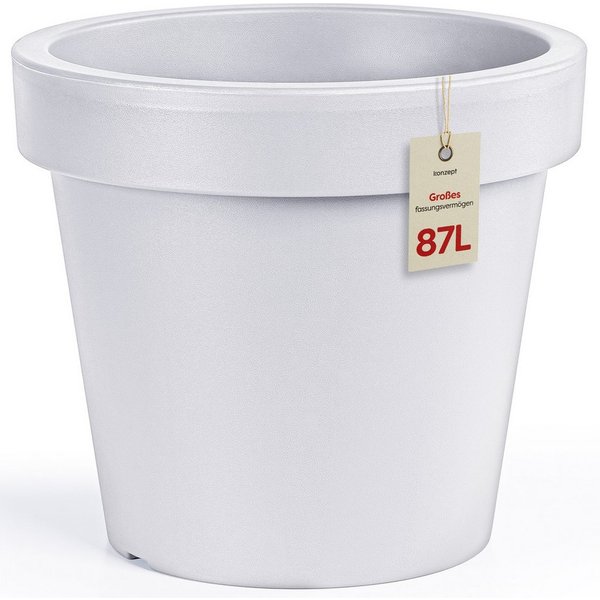 KONZEPT Blumentopf aus Kunststoff, konischer Form, H 52 cm, 87 L, Indoor, Outdoor, Robuster, UV- & frostbeständig, Ø 58 cm