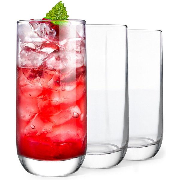 KONZEPT Cocktailglas Gläser Set 6/12 tlg, Wassergläser 300ml Longdrinkglas hoch transparent, 12-tlg., In Europa hergestellt, Multifunktional, Hohe Qualität und 