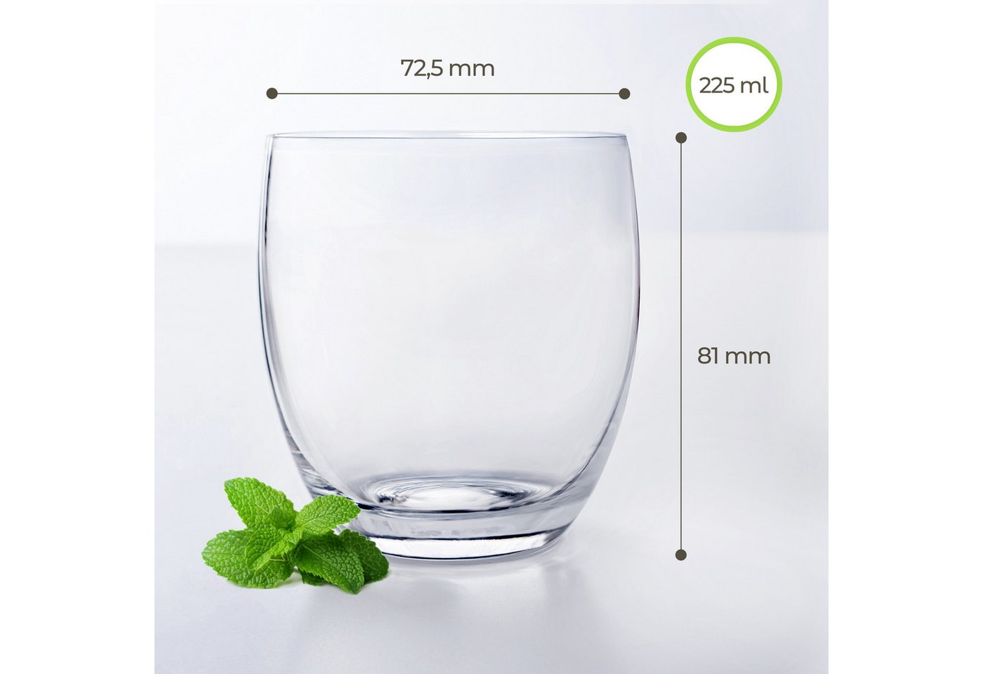 KONZEPT Dessertschale Dessertgläser Set aus Glas, große Gläser für Nachtisch, (6-tlg), glas, 225 ml – Bild 2 von 5