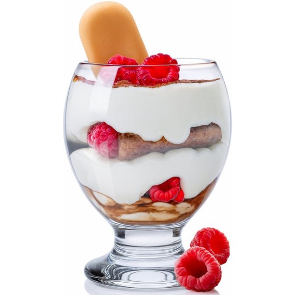 KONZEPT Eisschale Dessertgläser Set aus Glas, Eisbecher 280 ml, (12-tlg), ideal für Sorbet, Dessert, Tiramisu, Pudding, Eis, Panna Cotta