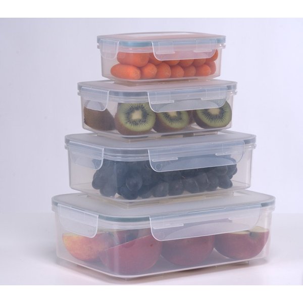 KONZEPT Frischhaltedose mit Deckel, 4-teilig (450/900/1500/2400 ml), (4-tlg), BPA-frei, Für den Gefrierschrank geeignet, Ineinander stapelbar