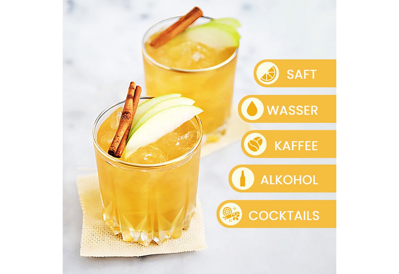 KONZEPT Gläser-Set 12 teilig, Trinkgläser, 6 Longdrinkgläser mit 6 kleine Wassergläser, 12-tlg., ideal als Saftgläser, Cocktailgläser und Kistallgläser für Whis – Bild 5 von 5