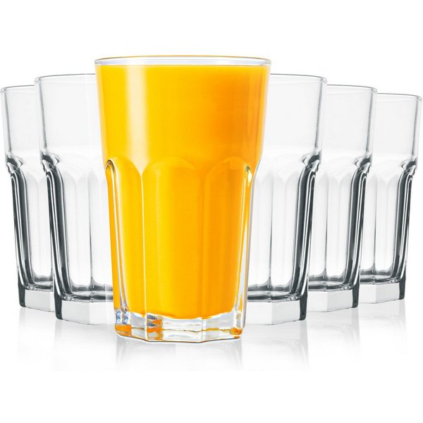KONZEPT Gläser-Set 270ml, Ideal als Trinkgläser, Wassergläser, Saftgläser, Cocktailgläser, 12-tlg., 6/12 tlg. für Latte Macchiato, Wasser, Saft & Cocktails
