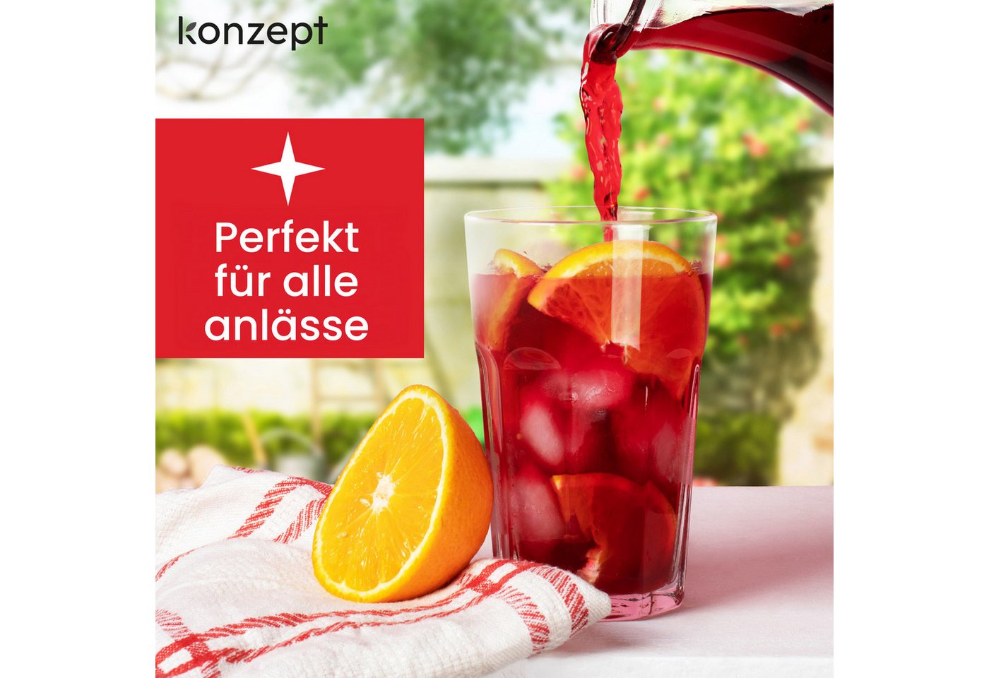 KONZEPT Gläser-Set 270ml, Ideal als Trinkgläser, Wassergläser, Saftgläser, Cocktailgläser, 12-tlg., 6/12 tlg. für Latte Macchiato, Wasser, Saft & Cocktails – Bild 5 von 5