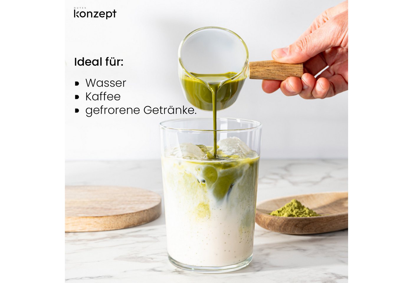 KONZEPT Gläser-Set Trinkgläser Set, groß-500 ml, Kristallklare, 12-tlg., ideal für Wasser, Saft & Eisgetränke – Bild 4 von 5