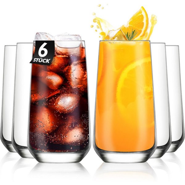 KONZEPT Gläser-Set Trinkgläser-Set, 480 ml, Longdrinkgläser, Cocktailgläser 6/12 teilig, 6-tlg., Ideal für Cocktail, Saft und als Wassergläser