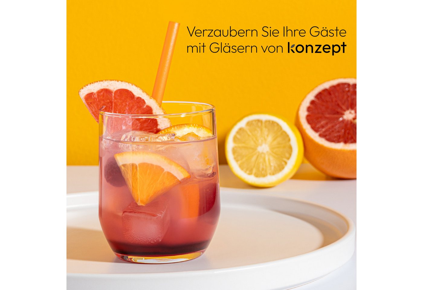 KONZEPT Gläser-Set Trinkgläser Set 6/12-teilig, Transparente 300ml, 6-tlg., Wassergläser Set, Ideal für Saft, Cocktails, Eiskaffee – Bild 5 von 5