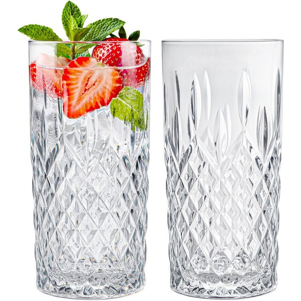 KONZEPT Gläser-Set Trinkgläser Set Wassergläser 6/12er Set für Cocktails, Softdrinks, 6-tlg., Glas-Set, 300 ml