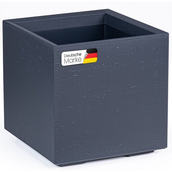 KONZEPT Pflanzkübel groß außen, Blumenkübel mit Rollen, aus Kunststoff (40 x 40 x 39 cm), ideal für Balkon, Terrasse und Garten