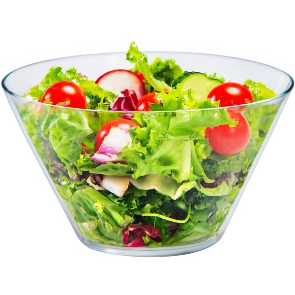 KONZEPT Salatschüssel Salatschüssel aus Glas, Glasschüssel für Salate, (1-tlg), Verfügbare Varianten: 3180 ml und 830 ml.