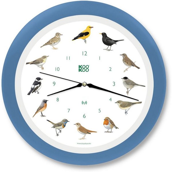 KOOKOO Wanduhr Singvögel