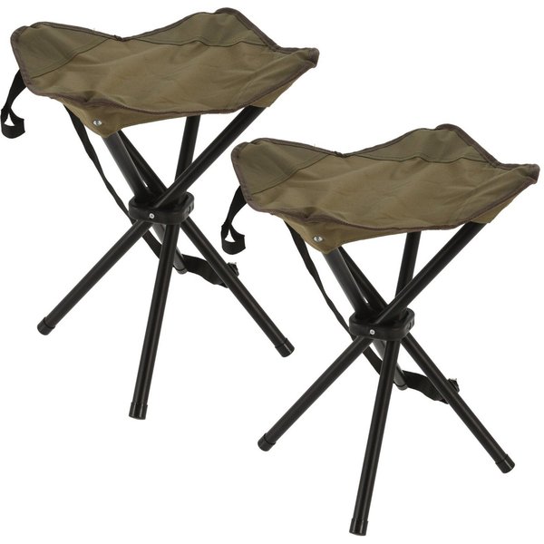 Koopman Campinghocker Klapphocker Anglerhocker Niedrig 40 cm Taube 2 er Set (Set, 2 St., Packung), Klapphocker, 2er Set, Angeln Garten, Tragetasche