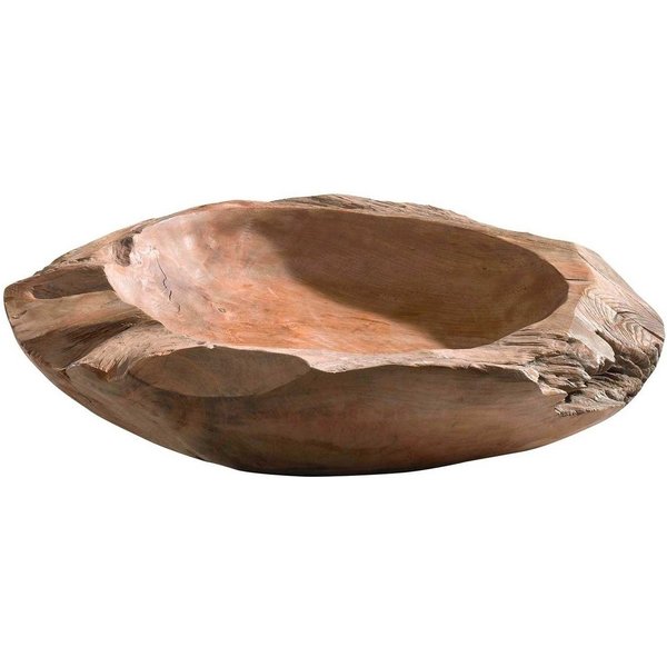 Koopman Dekoschale Holzschale TEAKONA, Ø 40 cm, Teakholz