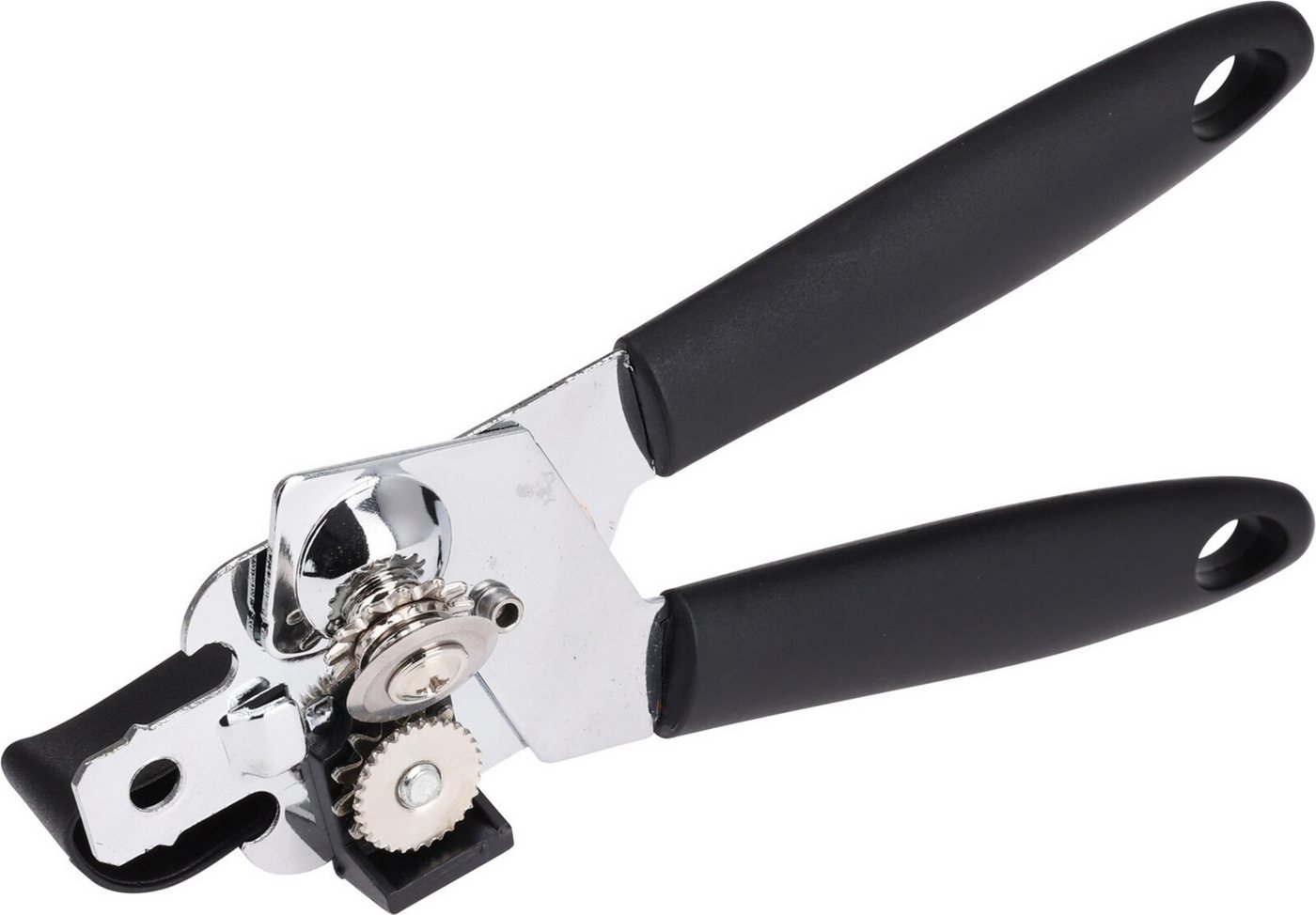 Koopman Dosenöffner Schwarzer Griff Metall 20 cm, Kunststoffgriffe, leichte Bedienung, ergonomisch, Kurbel – Bild 3 von 5