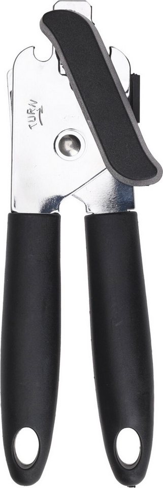 Koopman Dosenöffner Schwarzer Griff Metall 20 cm, Kunststoffgriffe, leichte Bedienung, ergonomisch, Kurbel – Bild 4 von 5