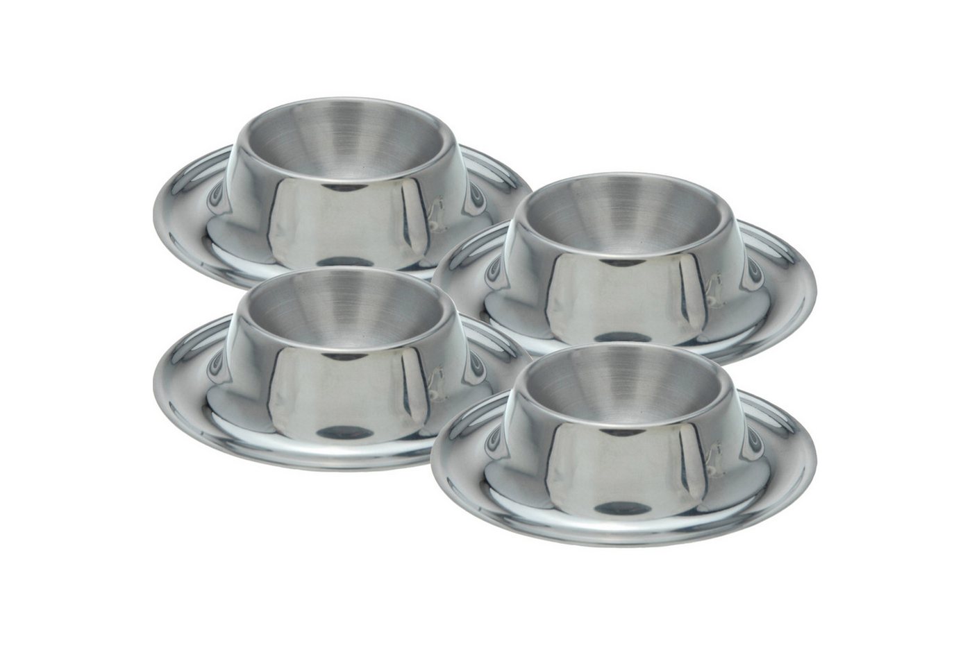 Koopman Eierbecher Edelstahl Rund 1/ 4 er Set, (Stück, 4-tlg., Packung), 4 Stk, Metall, Ø8cm, Lebensmittelecht, Spülmaschinengeeignet – Bild 4 von 5