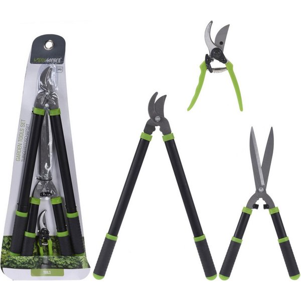 Koopman Gartenschere Arbeitswerkzeug Garten 3 Tlg. Set, (Set, 3-tlg., Heckenschere + Astschere + Gartenschere), 3-teilig, Astschere, Gartenset, Heckenschere, Ro