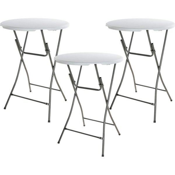 Koopman Stehtisch Bistrotisch Biertisch Ø 80 cm Rund klappbar 1/2/3 er Set (Set, 3-St., Packung), 3 Stk., Klappbar, Ø 80 cm, Rund, klappbar Kunststoff