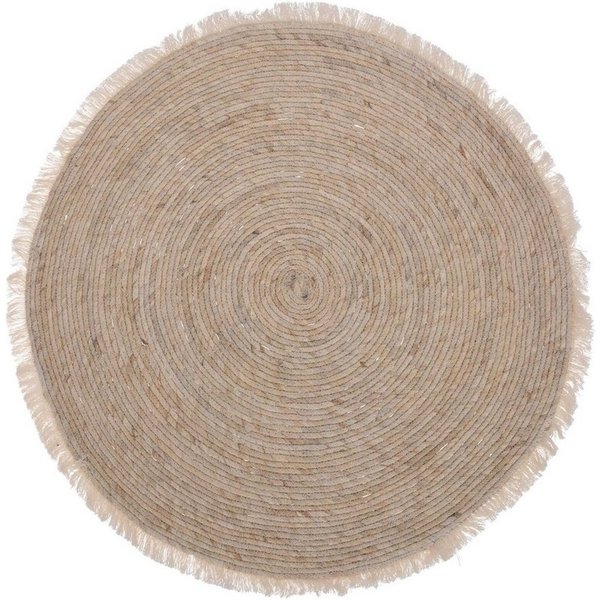 Koopman Teppich Teppich SUJU, Beige, Ø 80 cm, Schilfgras, rund