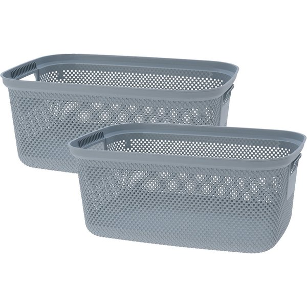 Koopman Wäschekorb Wäschewanne Kunststoff 30 L 2 er Set (Set, 2 St., Packung), 4 Farben, Hellblau, 30L, Wäschebehälter, Kunststoff