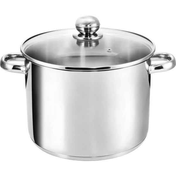 Kopf Kochtopf Grandis 24 cm, Edelstahl, großer Topf, für Induktion geeignet, Ø 24 cm, Höhe 20 cm, 9 Liter