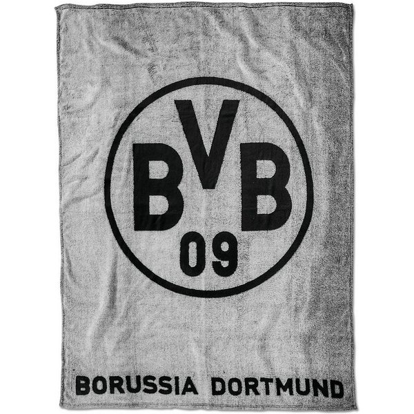 BVB Kopfkissen BVB-Fleecedecke (grau), Füllung: 100 % Polyester Coral Fleece, Bezug: 100 % Polyester Coral Fleece, Rückenschläfer