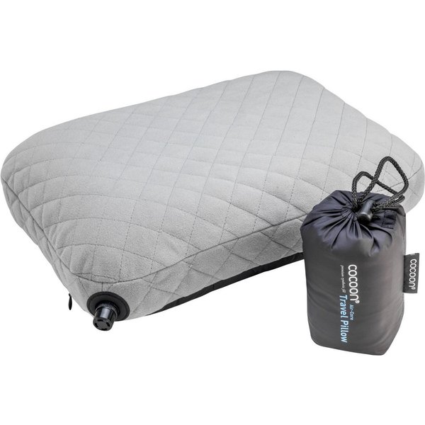Cocoon Kopfstützkissen COCOON Air Core Pillow smokegrey/charcoal - Reisekissen 38 x 28 x 9 cm