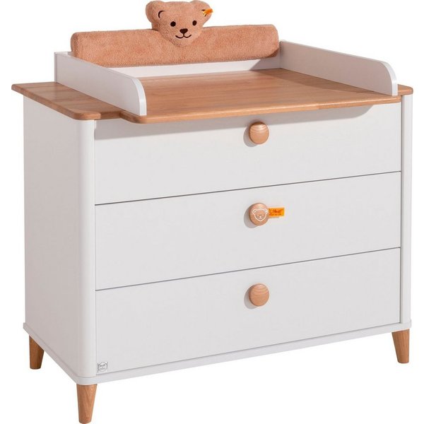 PAIDI Kopfteil LOTTE & FYNN Steiff by PAIDI, Plüsch-Teddybär, Kantenschutz, extra weich gepolstert, passt auf jede Wickelkommode, waschbar