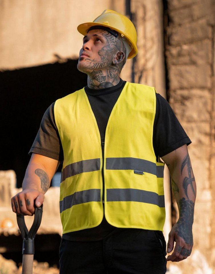 korntex Warnweste Safety Vest With Zipper Warnweste – Bild 2 von 3