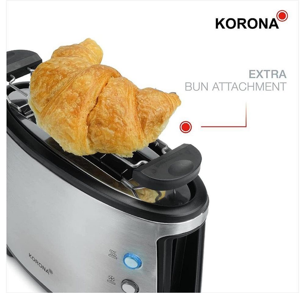 KORONA Toaster Single-Toaster 21304 Ein-Scheiben-Toaster 550 Watt, 1 langer Schlitz, für 1 Scheibe, 550 W – Bild 5 von 5