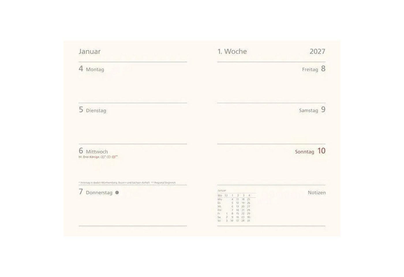 Korsch Verlag Taschenkalender Premium Timer Midi "Gelassenheit" 2027 – Bild 2 von 2