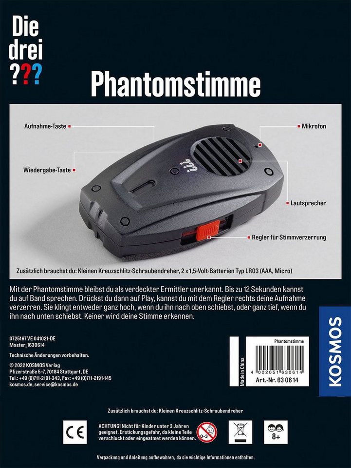 Kosmos Experimentierkasten Die drei ??? Phantomstimme – Bild 2 von 3