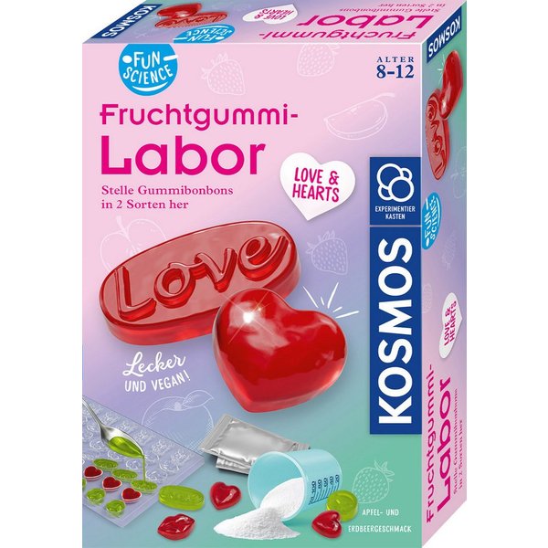Kosmos Experimentierkasten Fun Science Fruchtgummi Labor Love & Hearts, Made in Germany