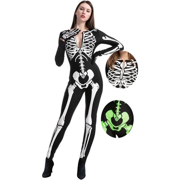 Spooktacular Creations Kostüm Spooktacular Creations Skelett, Damen Halloween leuchtend