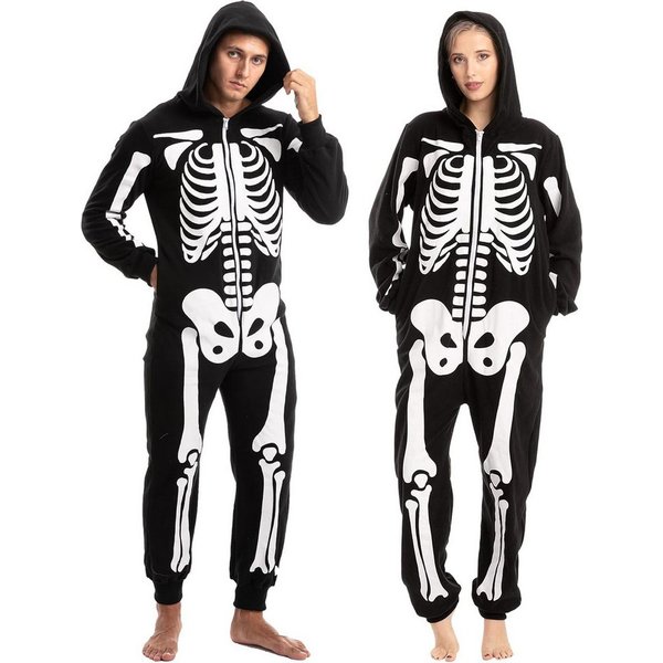 Spooktacular Creations Kostüm Spooktacular Creations Skelett Onesie, Unisex Halloween
