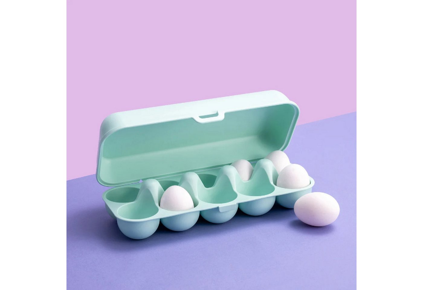 KOZIOL Eierkorb Eierbox Eggs To Go sweet green, Kunststoff – Bild 2 von 4