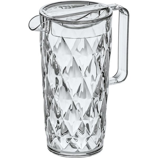 KOZIOL Kanne CRYSTAL, Fassungsvermögen 1,6 l, 1,6 l, (1-St), spülmaschinengeeignet