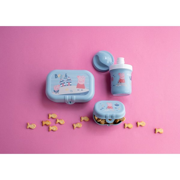 KOZIOL Lunchbox PEPPA PIG WAVES TO GO, Kunststoff, (Set, 3-tlg), inkl. Trinkflasche, melaminfrei