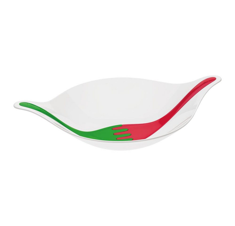 KOZIOL Salatschüssel Leaf L+, Kunststoff, (3-tlg), mit Salatbesteck – Bild 5 von 5
