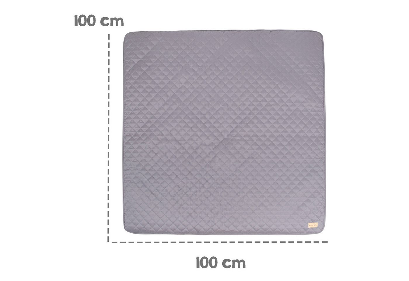 Krabbeldecke roba Style 100 x 100 cm - Spieldecke gesteppt - Baby & Kleinkind, roba®, Pflegeleichtes & schmutzabweisendes Material - Anthrazit – Bild 3 von 3