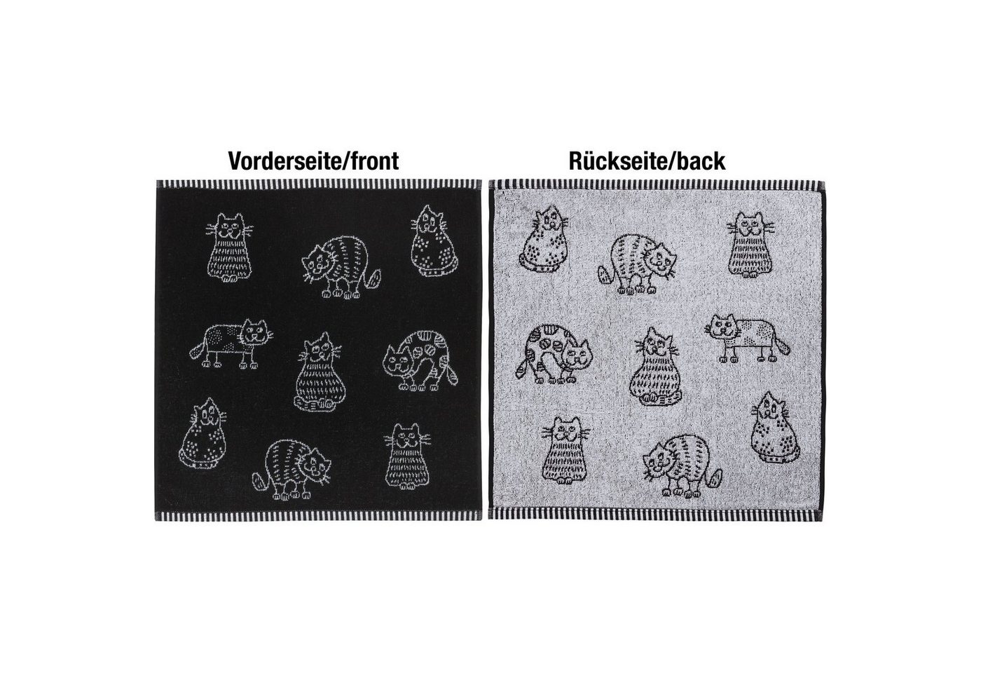 Kracht Geschirrtuch Frottier-Geschirrtuch 2er-Pack, Baumwolle Motiv – Bild 4 von 4