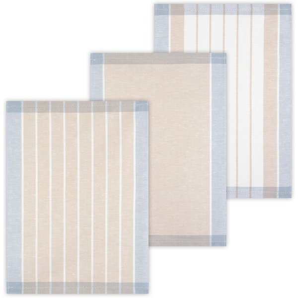 Kracht Geschirrtuch Landhaus, (Set, 3-tlg., Set), 3er Pack Geschirrtücher (3 Stück), ca. 50 x 70 cm, Halbleinen