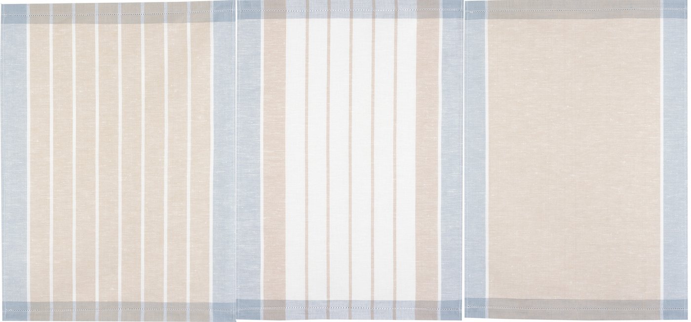 Kracht Geschirrtuch Landhaus, (Set, 3-tlg., Set), 3er Pack Geschirrtücher (3 Stück), ca. 50 x 70 cm, Halbleinen – Bild 5 von 5