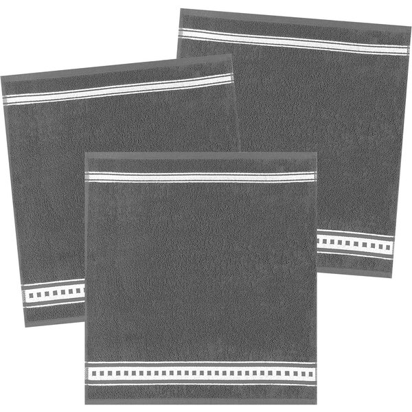 Kracht Geschirrtuch Standard, (3-tlg., 3-teilig), Frottee Küchenhandtücher ca.50x50cm Baumwolle-Bambus-Mix