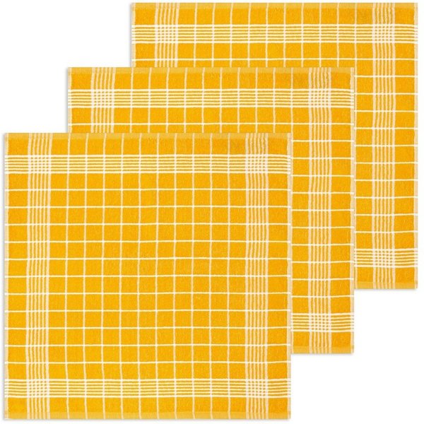 Kracht Geschirrtuch Trockenperle, (Set, 3-tlg., 3-teilig), 3er Pack Frottee Küchenhandtücher (3 Stück) ca.50x50cm 100% Baumwolle