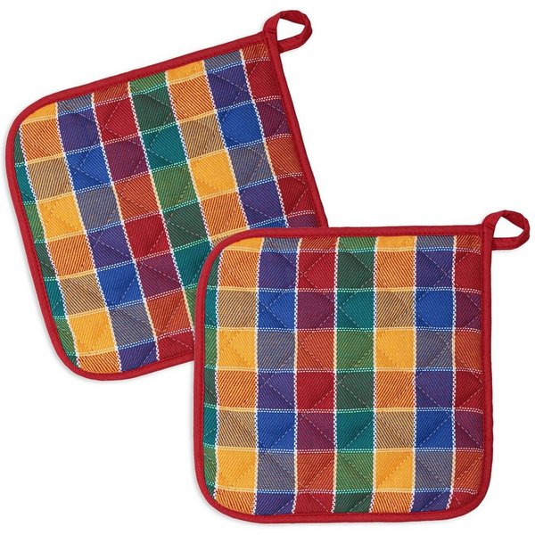 Kracht Topflappen Trockenperle, (Set, 2-tlg., 2-teilig), 2er Set Topflappen, wattiert, ca. 22x22 cm