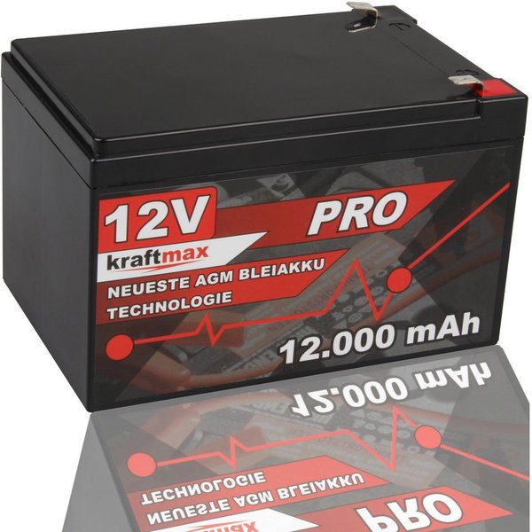 kraftmax Industrial Pro Bleiakku [ 12V / 12Ah ] Akku