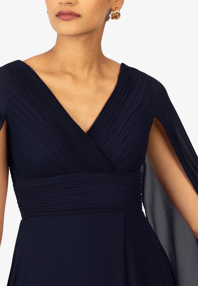 Kraimod Abendkleid aus hochwertigem Polyester Material mit Capeärmel – Bild 4 von 5