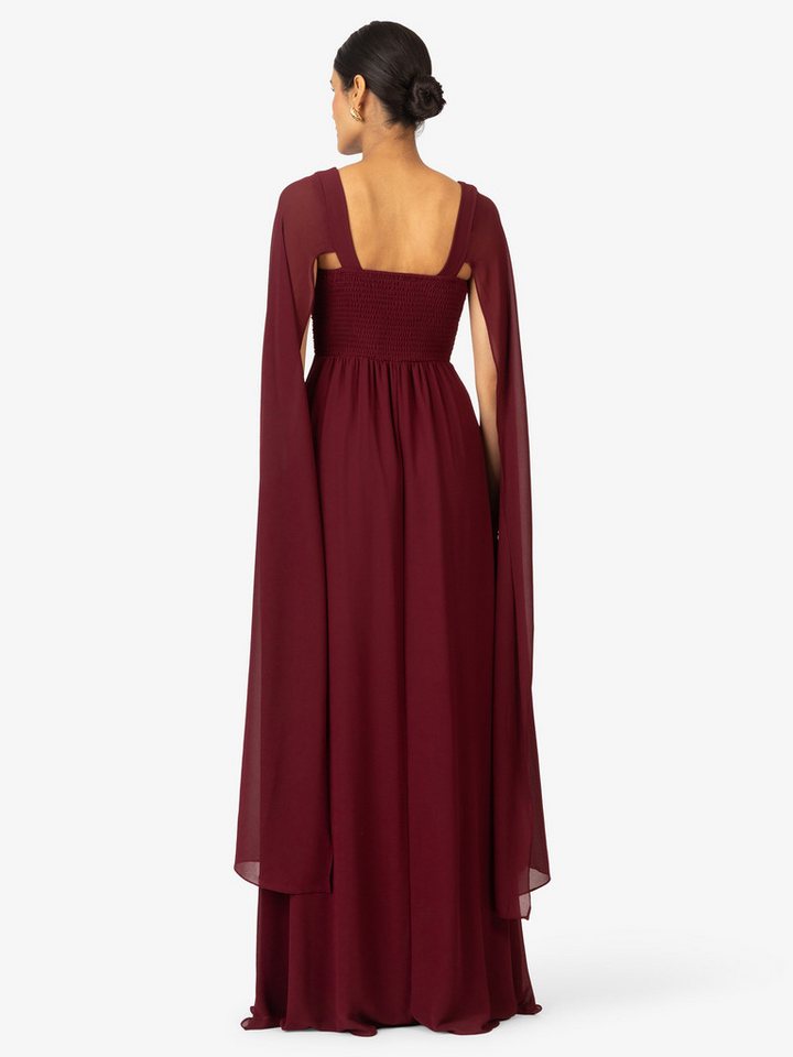 Kraimod Abendkleid aus hochwertigem Polyester Material mit Capeärmel – Bild 3 von 5